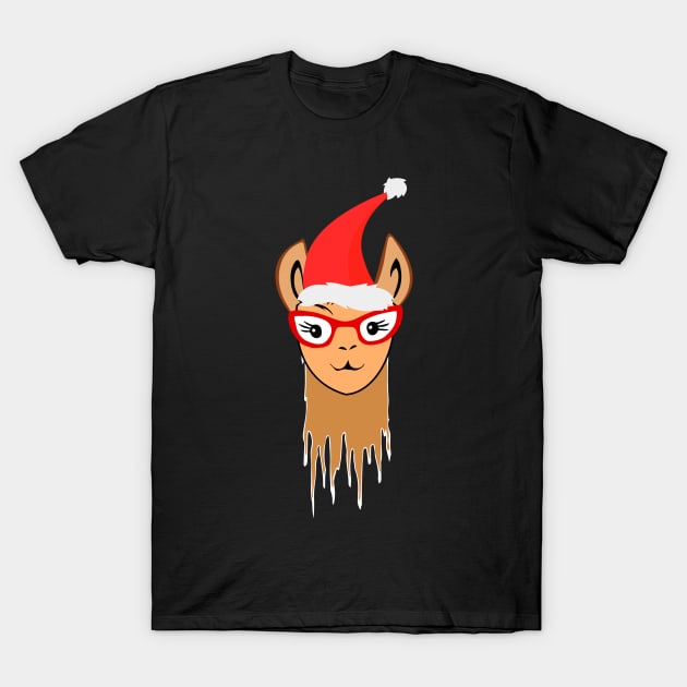 Funny llama Christmas Holiday gift T-Shirt by loveshop